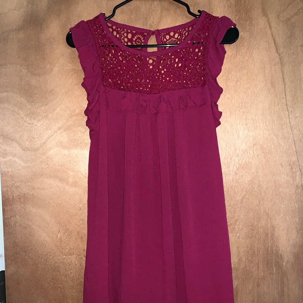 Small burgundy dress